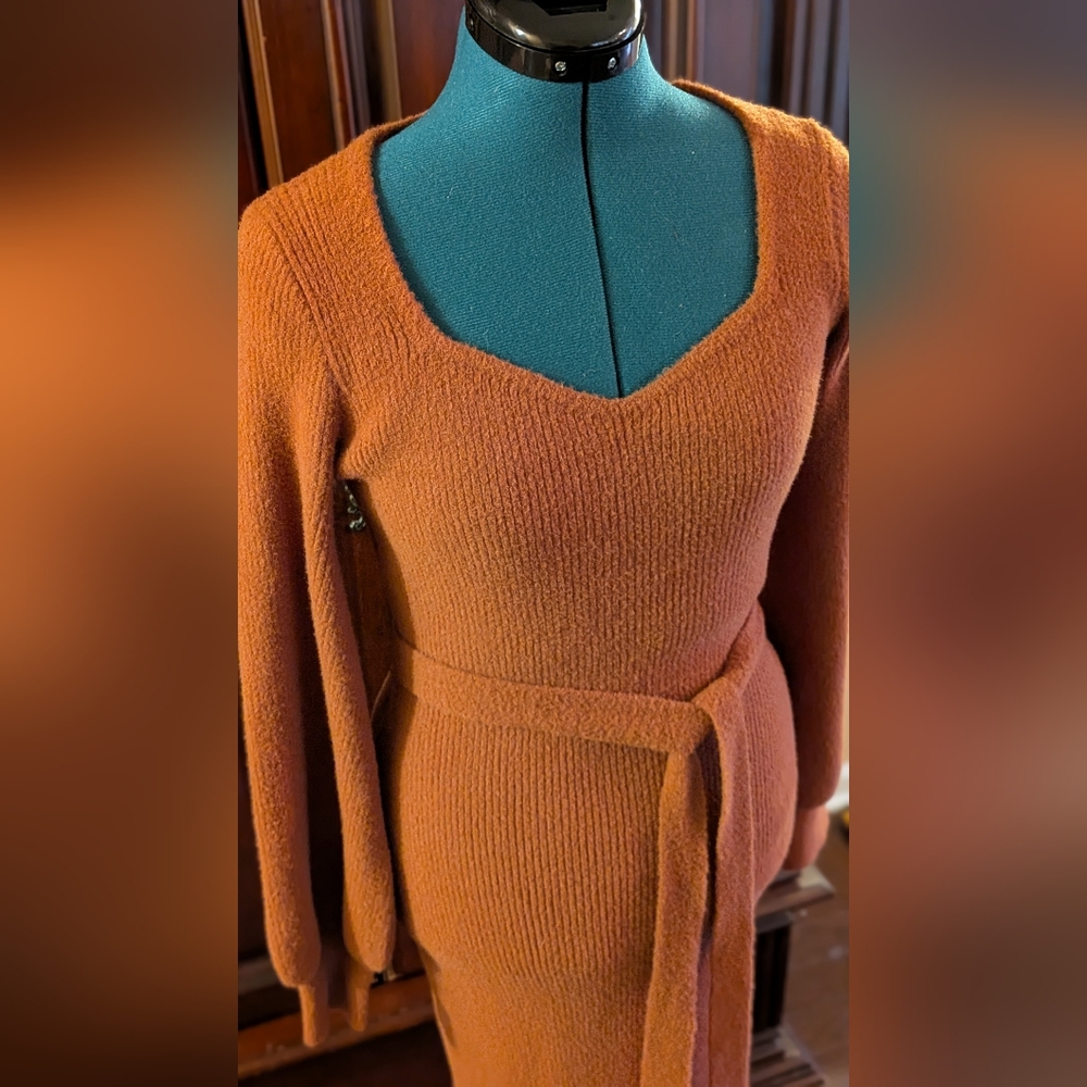 Lulu's Cinnamon Long Sleeve Dress - Picture 3 of 5